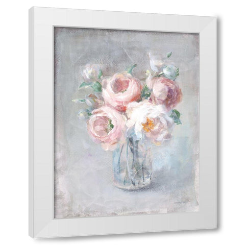 Light Summer Blooms II White Modern Wood Framed Art Print by Nai, Danhui