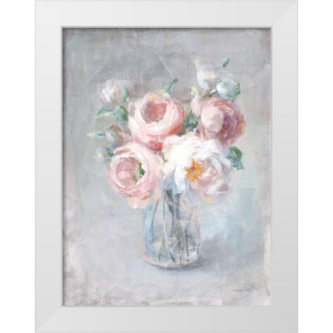 Light Summer Blooms II White Modern Wood Framed Art Print by Nai, Danhui