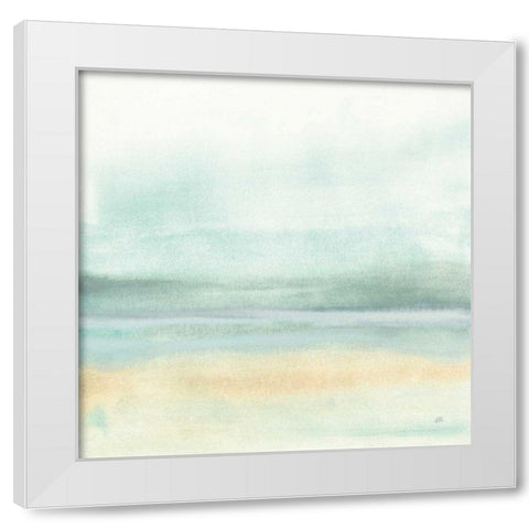 Mint and Sand II White Modern Wood Framed Art Print by Paschke, Chris