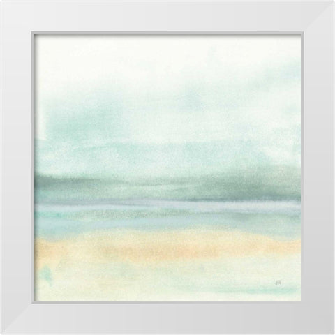 Mint and Sand II White Modern Wood Framed Art Print by Paschke, Chris