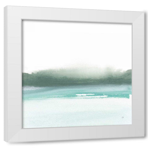 Empowering Mint I White Modern Wood Framed Art Print by Paschke, Chris