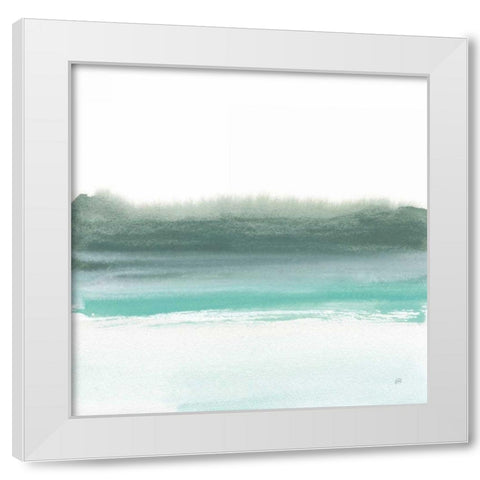 Empowering Mint II White Modern Wood Framed Art Print by Paschke, Chris