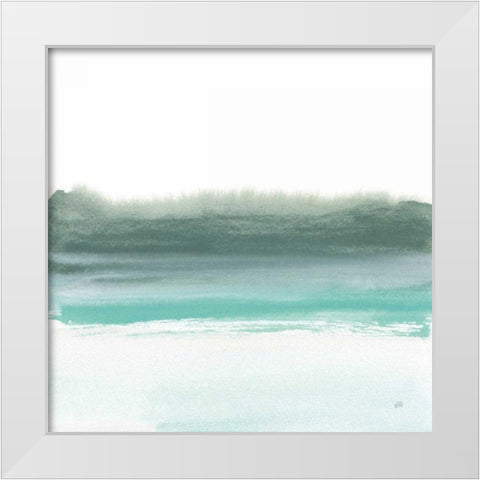Empowering Mint II White Modern Wood Framed Art Print by Paschke, Chris