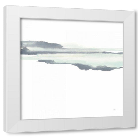 Mint Slate I White Modern Wood Framed Art Print by Paschke, Chris