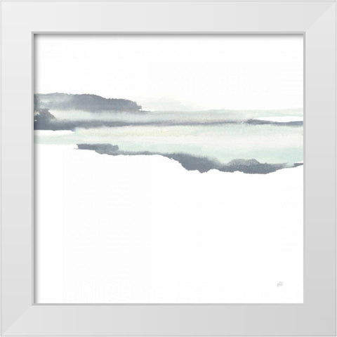 Mint Slate I White Modern Wood Framed Art Print by Paschke, Chris