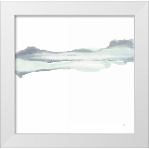 Mint Slate II White Modern Wood Framed Art Print by Paschke, Chris