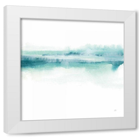 Tint Mint I White Modern Wood Framed Art Print by Paschke, Chris