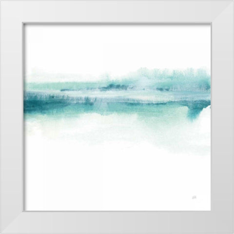 Tint Mint I White Modern Wood Framed Art Print by Paschke, Chris