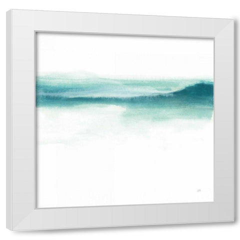 Tint Mint II White Modern Wood Framed Art Print by Paschke, Chris