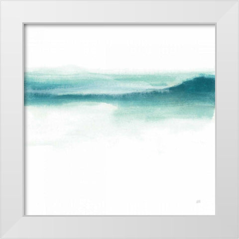 Tint Mint II White Modern Wood Framed Art Print by Paschke, Chris