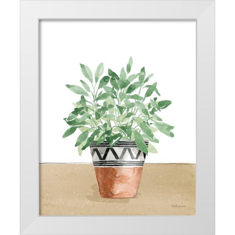 Herb Garden V White White Modern Wood Framed Art Print by Grove, Beth