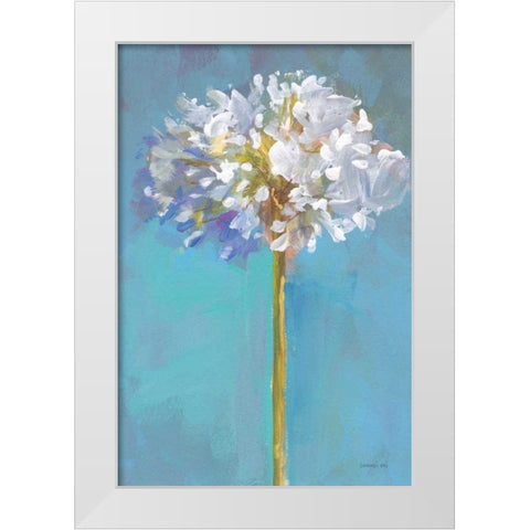 Modern Floral III White Modern Wood Framed Art Print by Nai, Danhui