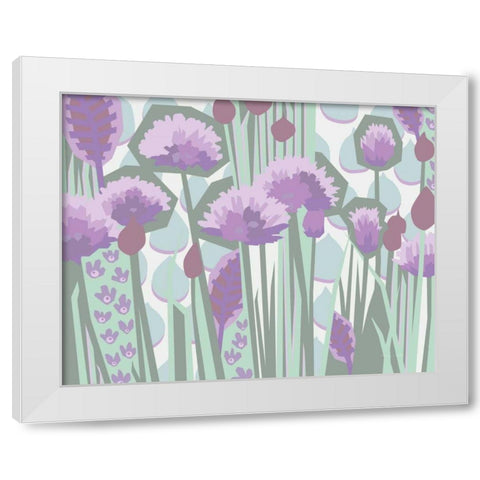 Chives I Pastel White Modern Wood Framed Art Print by Gallagher, Megan