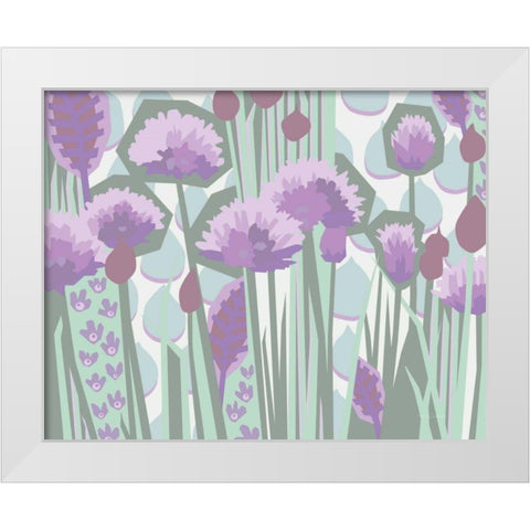 Chives I Pastel White Modern Wood Framed Art Print by Gallagher, Megan