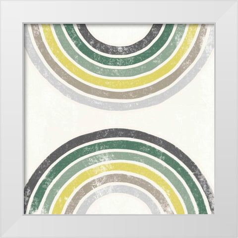 Over the Rainbow I White Modern Wood Framed Art Print by Hershey, Moira