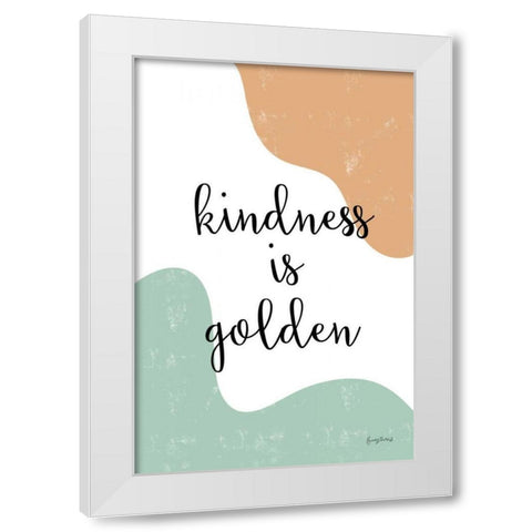 Kindness White Modern Wood Framed Art Print by Thorns, Becky