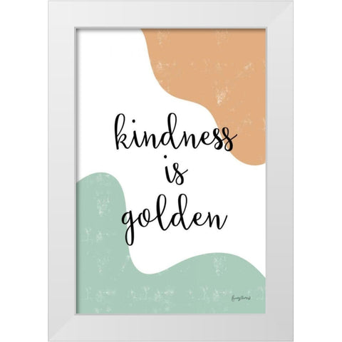 Kindness White Modern Wood Framed Art Print by Thorns, Becky