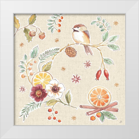 Winter Spice II White Modern Wood Framed Art Print by Brissonnet, Daphne