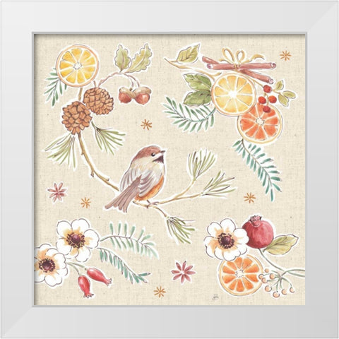 Winter Spice III White Modern Wood Framed Art Print by Brissonnet, Daphne