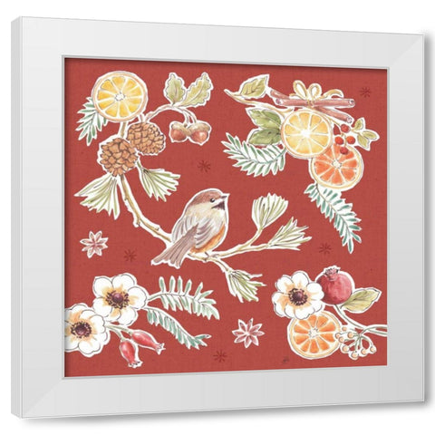 Winter Spice III Color White Modern Wood Framed Art Print by Brissonnet, Daphne