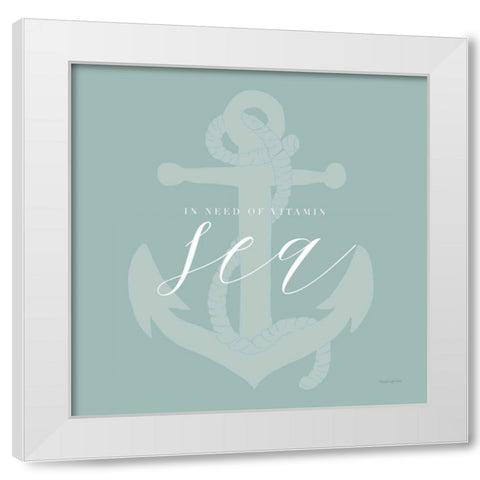 Vitamin Sea White Modern Wood Framed Art Print by Charro, Mercedes Lopez