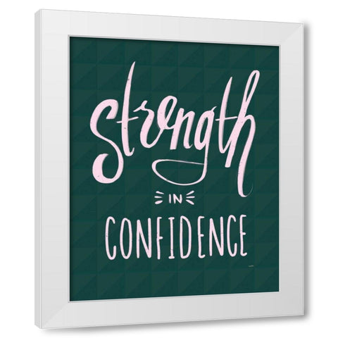 Strength I White Modern Wood Framed Art Print by York, Leah