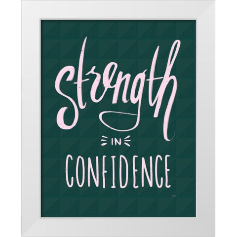 Strength I White Modern Wood Framed Art Print by York, Leah