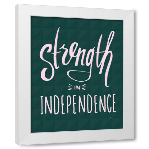 Strength II White Modern Wood Framed Art Print by York, Leah