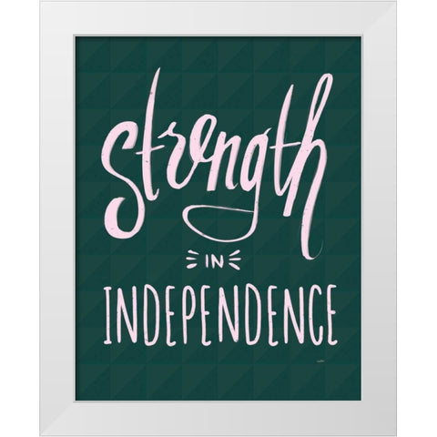 Strength II White Modern Wood Framed Art Print by York, Leah