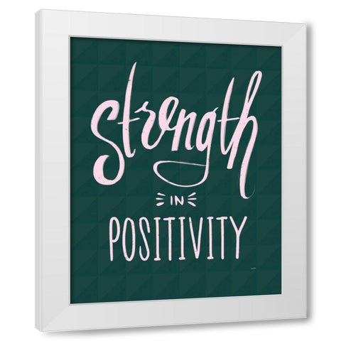 Strength III White Modern Wood Framed Art Print by York, Leah