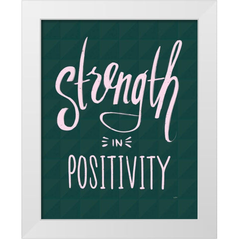 Strength III White Modern Wood Framed Art Print by York, Leah