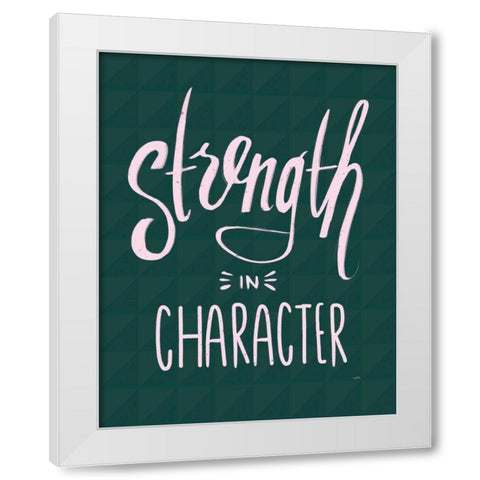 Strength IV White Modern Wood Framed Art Print by York, Leah