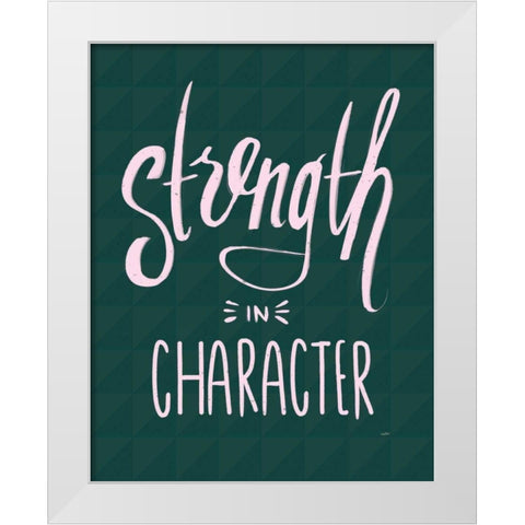 Strength IV White Modern Wood Framed Art Print by York, Leah