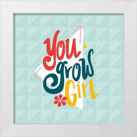 Growth I White Modern Wood Framed Art Print by York, Leah
