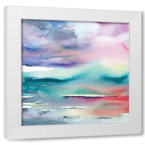 Dramatic Evening White Modern Wood Framed Art Print by Valle, Aimee Del