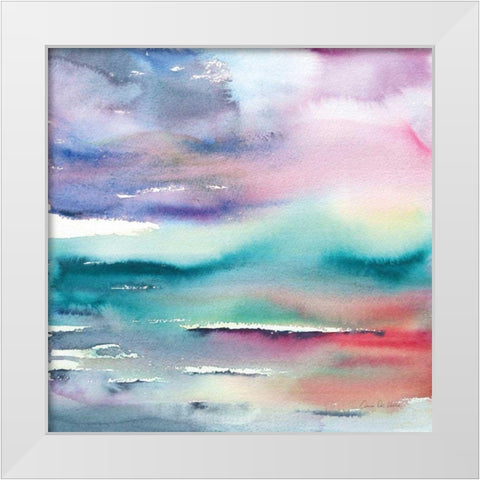 Dramatic Evening White Modern Wood Framed Art Print by Valle, Aimee Del