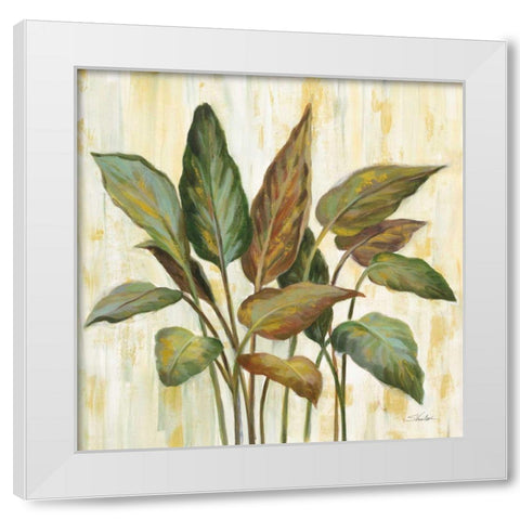 Fall Greenhouse Leaves White Modern Wood Framed Art Print by Vassileva, Silvia