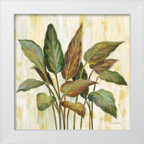 Fall Greenhouse Leaves White Modern Wood Framed Art Print by Vassileva, Silvia