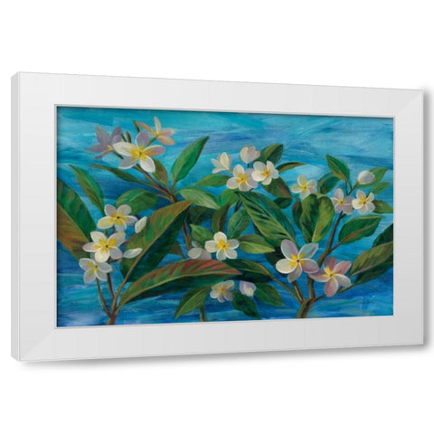 Oceanside Plumeria White Modern Wood Framed Art Print by Vassileva, Silvia