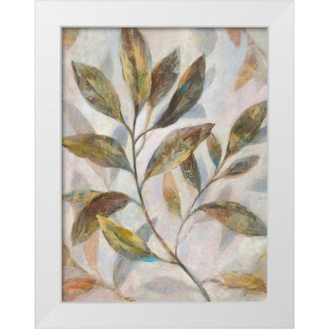Leafy Flow I White Modern Wood Framed Art Print by Nai, Danhui