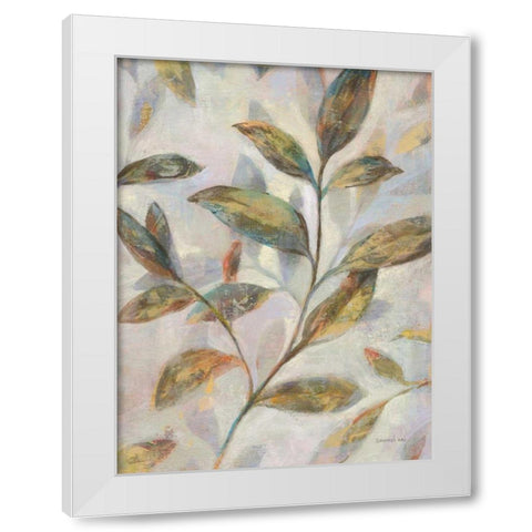 Leafy Flow II White Modern Wood Framed Art Print by Nai, Danhui