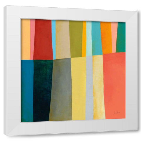 Stitched Together IV White Modern Wood Framed Art Print by Davies, Jane