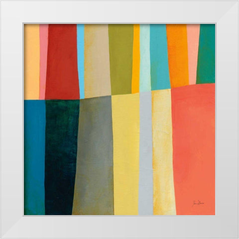 Stitched Together IV White Modern Wood Framed Art Print by Davies, Jane