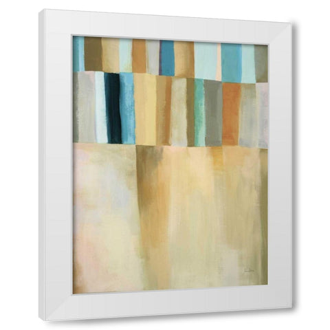 Coastal Stripes I White Modern Wood Framed Art Print by Davies, Jane