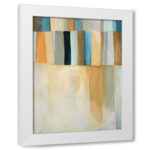 Coastal Stripes II White Modern Wood Framed Art Print by Davies, Jane