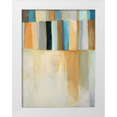 Coastal Stripes II White Modern Wood Framed Art Print by Davies, Jane