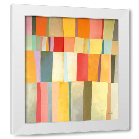 Sunshine Stripes I White Modern Wood Framed Art Print by Davies, Jane
