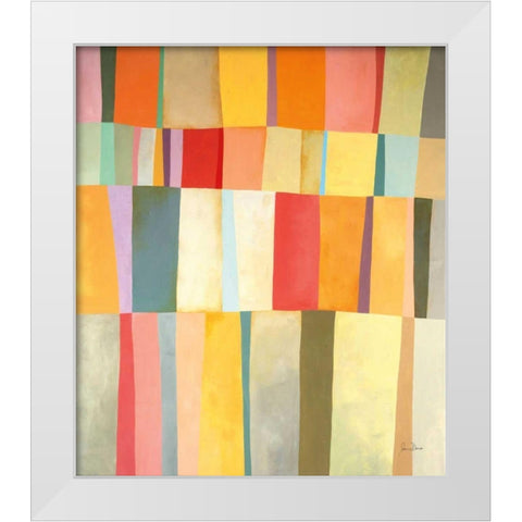 Sunshine Stripes I White Modern Wood Framed Art Print by Davies, Jane
