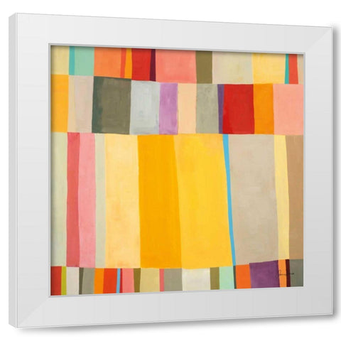 Sunshine Stripes II White Modern Wood Framed Art Print by Davies, Jane