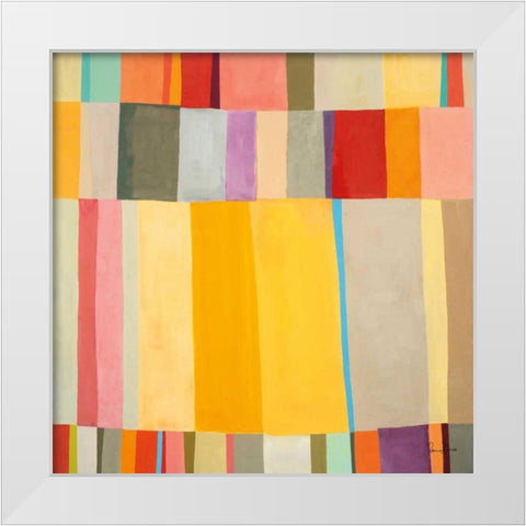 Sunshine Stripes II White Modern Wood Framed Art Print by Davies, Jane